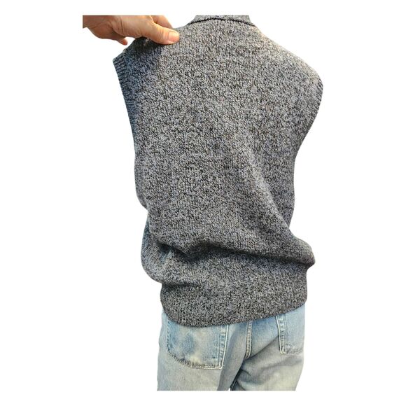 Harbor Bay Blue Wool Blend Sweater Vest Mens Size Medium Vintage 80's - Picture 5 of 9